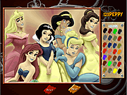 Gioco online Principesse Disney da Colorare